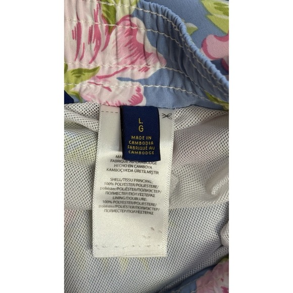 Polo Ralph Lauren Swim Trunks Mens L Blue Floral Hawaiian Board Shorts Tropical - Picture 5 of 10